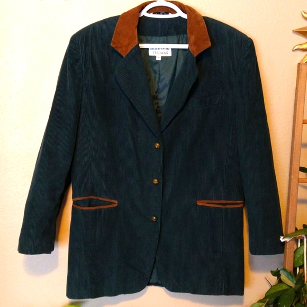 Brandon Thomas Green and Brown Blazer